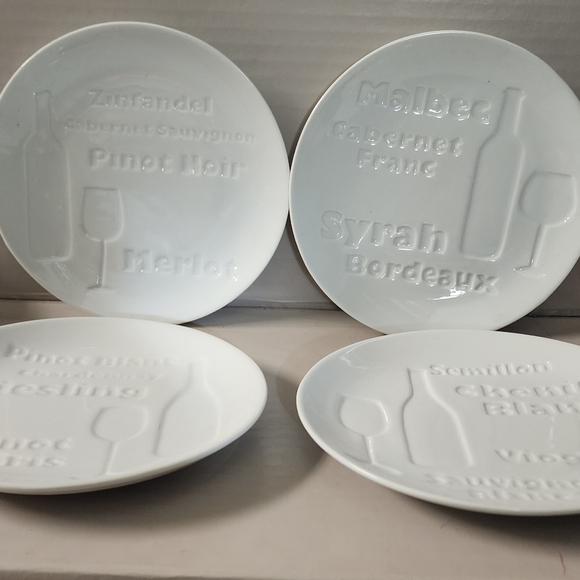 Cordon Bleu Wine Appetizer Plates NEW - Picture 2 of 7